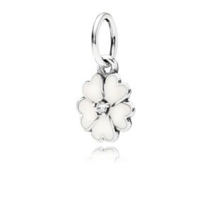RETIRED Authentic Pandora White Primrose CZ Charm